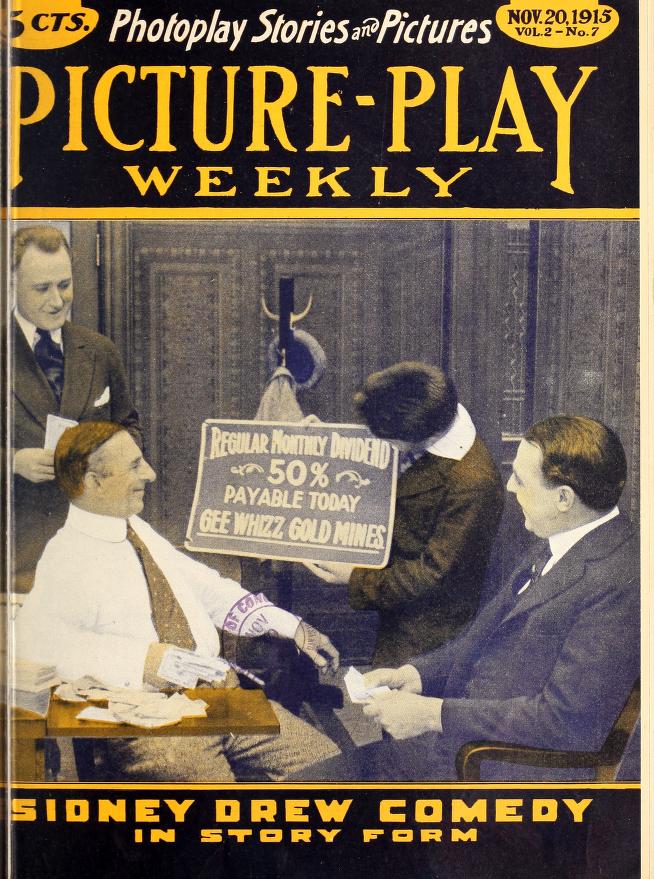 PICTURE-PLAY WEEKLY magazine side cover Issue 33 20 November 1915