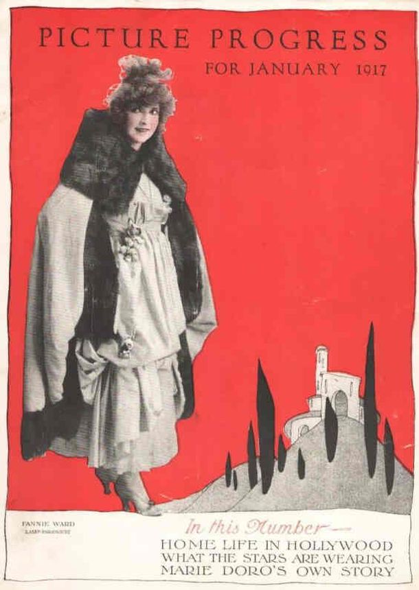 PICTURE PROGRESS magazine side cover  January 1917