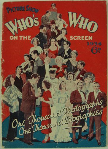 PICTURE SHOW WHOS WHO ON THE SCREEN magazine side cover  1934