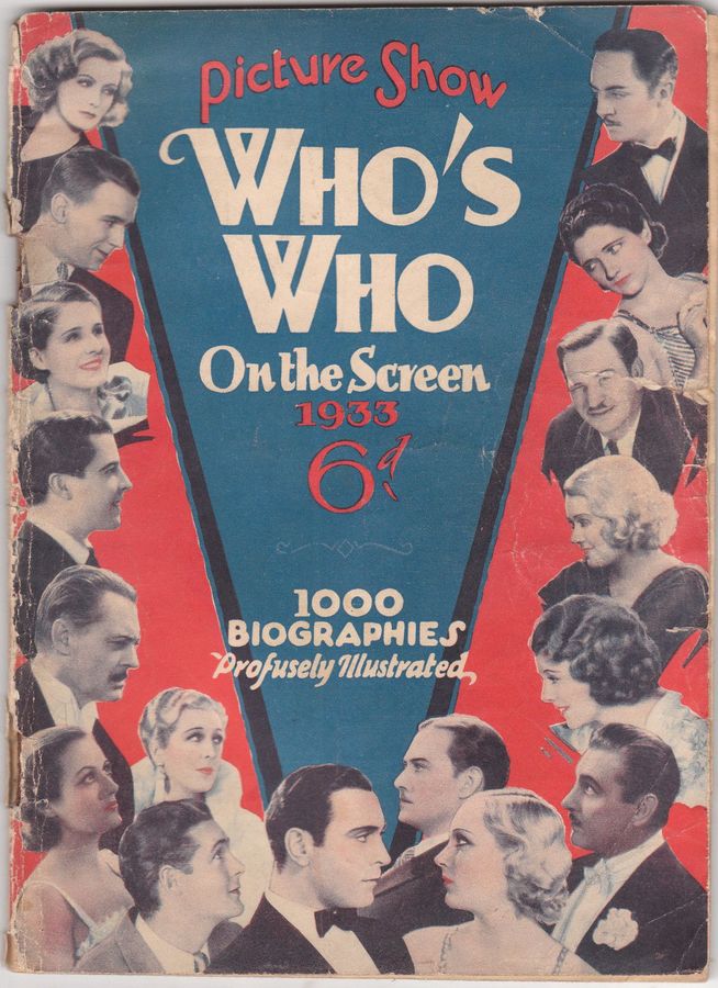 PICTURE SHOW WHOS WHO ON THE SCREEN magazine side cover  1935