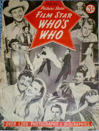 PICTURE SHOW WHOS WHO ON THE SCREEN magazine side cover  1949