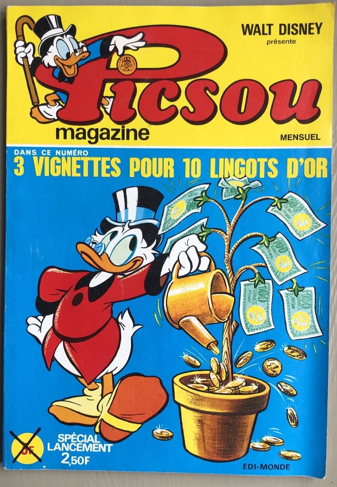 PICSOU MAGAZINE magazine side cover Issue 3  May 1972