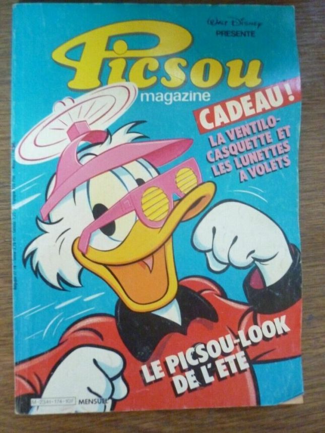 PICSOU MAGAZINE magazine side cover Issue 174  August 1986