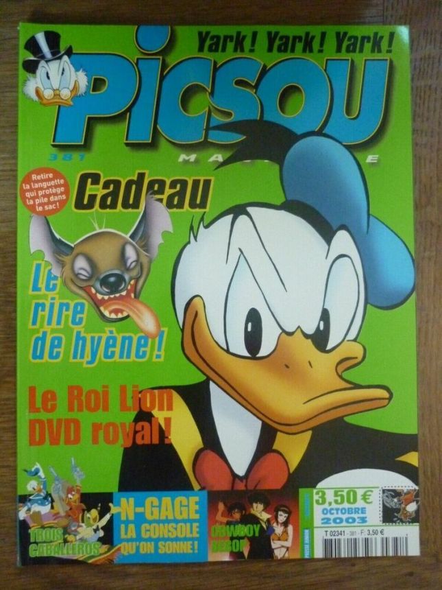 PICSOU MAGAZINE magazine side cover Issue 381  October 2003