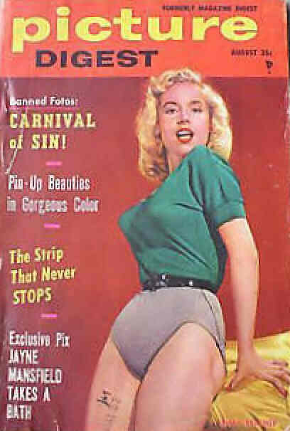 PICTURE DIGEST magazine side cover August 1957