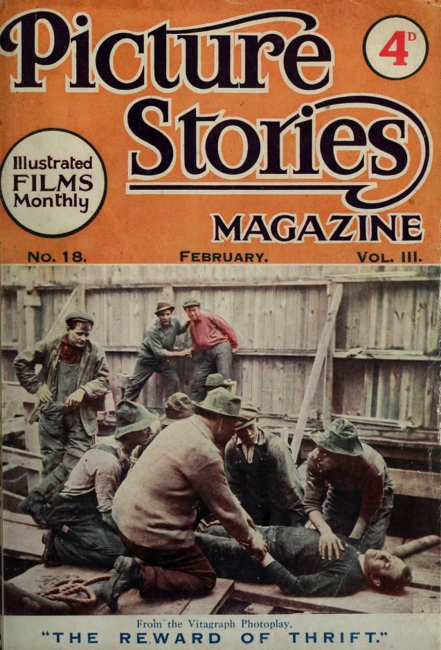 ILLUSTRATED FILMS MONTHLY magazine side cover February 1915