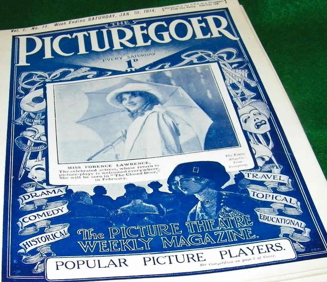PICTUREGOER magazine side cover Issue 14 10 January 1914