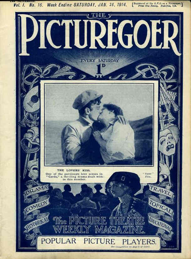 PICTUREGOER magazine side cover Issue 16 24 January 1914