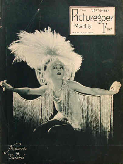 PICTUREGOER magazine cover Issue 21  Monthly September 1922