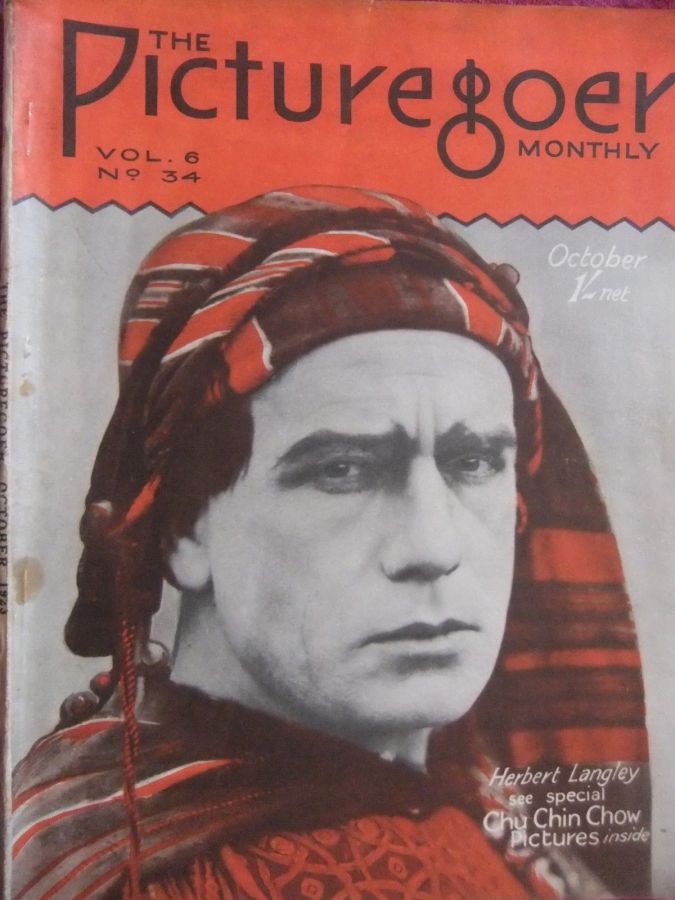 PICTUREGOER magazine side cover Issue 34  Monthly October 1923