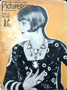 PICTUREGOER magazine side cover Issue 63  Monthly March 1926