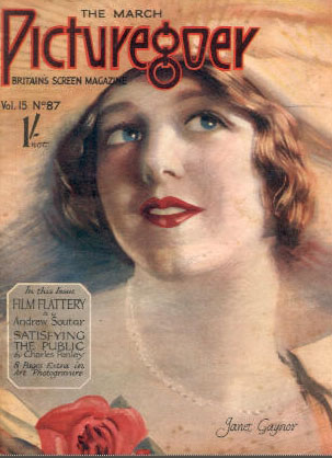 PICTUREGOER magazine side cover Issue 87  Monthly March 1928