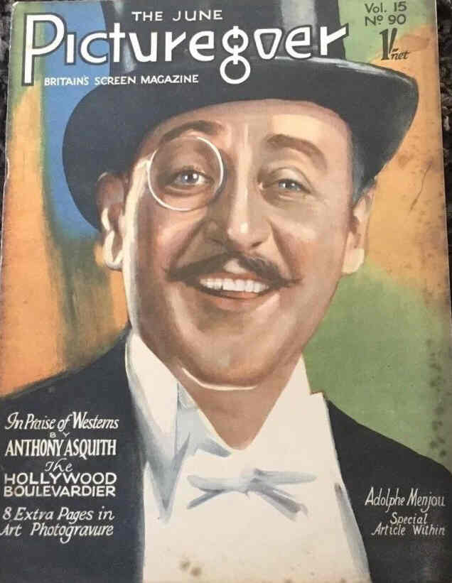 PICTUREGOER magazine side cover Issue 90  Monthly June 1928