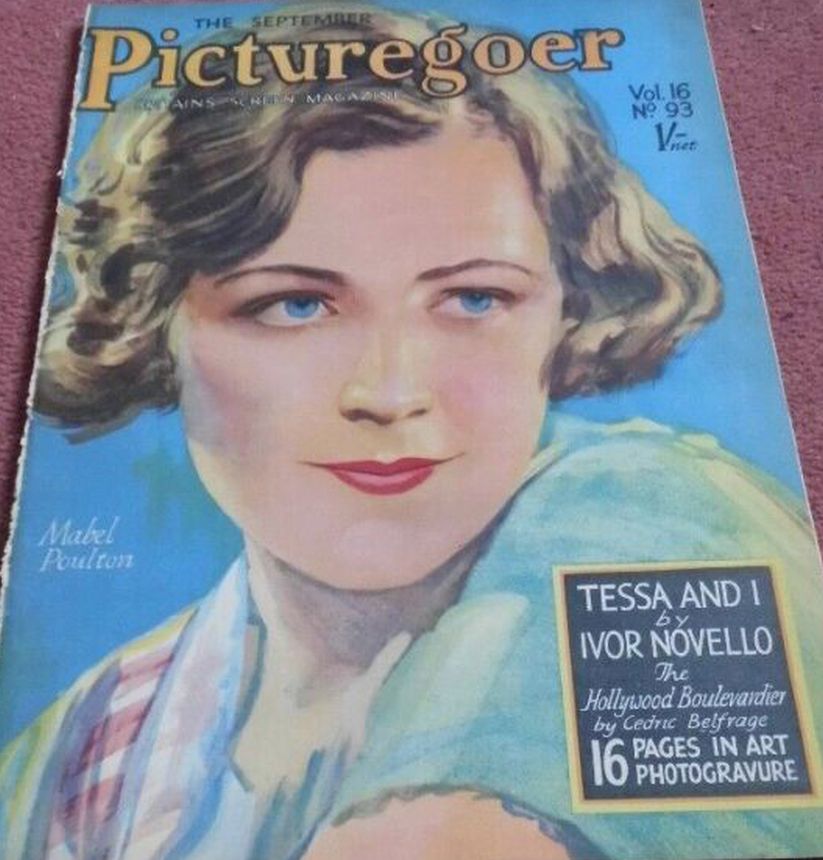 PICTUREGOER magazine side cover Issue 93  Monthly September 1928