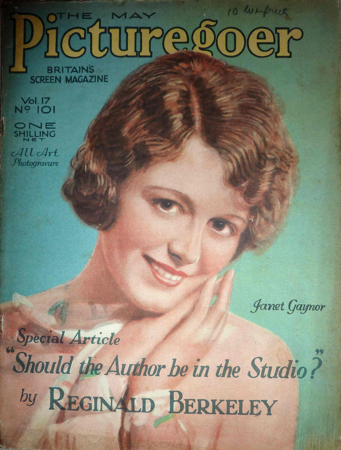 PICTUREGOER magazine side cover Issue 101  Monthly May 1929