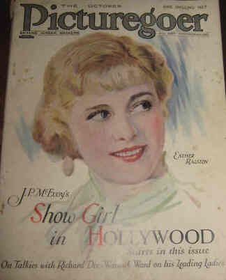 PICTUREGOER magazine side cover Issue 106  Monthly October 1929