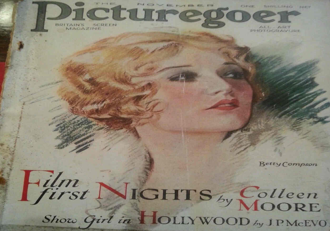 PICTUREGOER magazine side cover Issue 107  Monthly November 1929