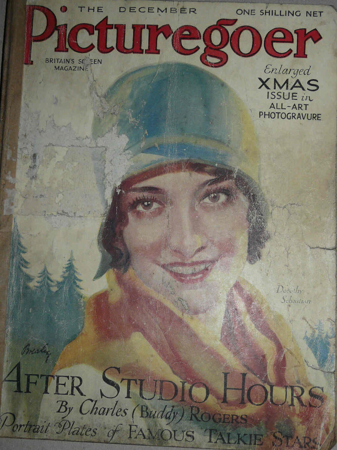 PICTUREGOER magazine side cover Issue 108  Monthly December 1929