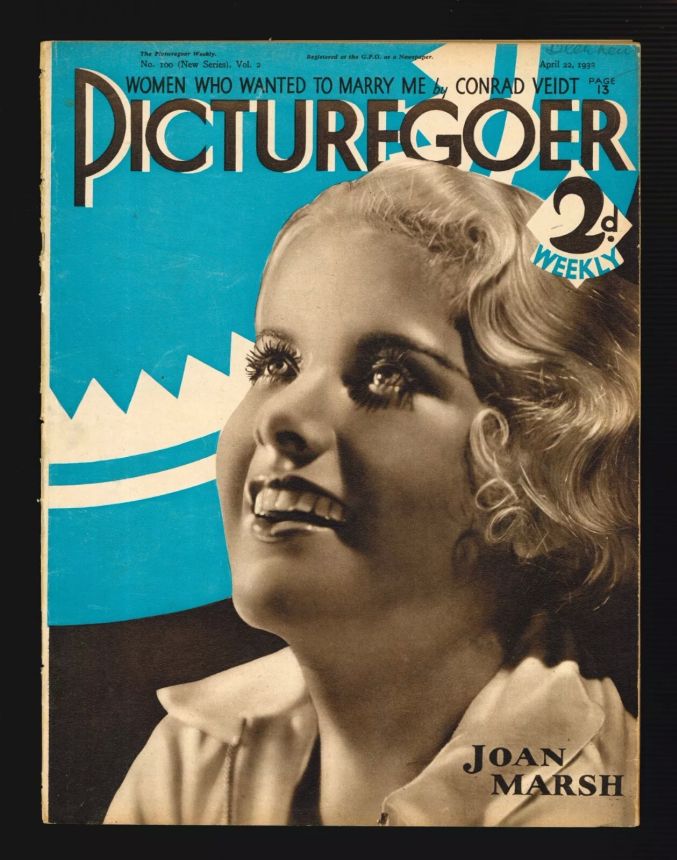 PICTUREGOER magazine side cover Issue 100  Weekly 22 April 1933