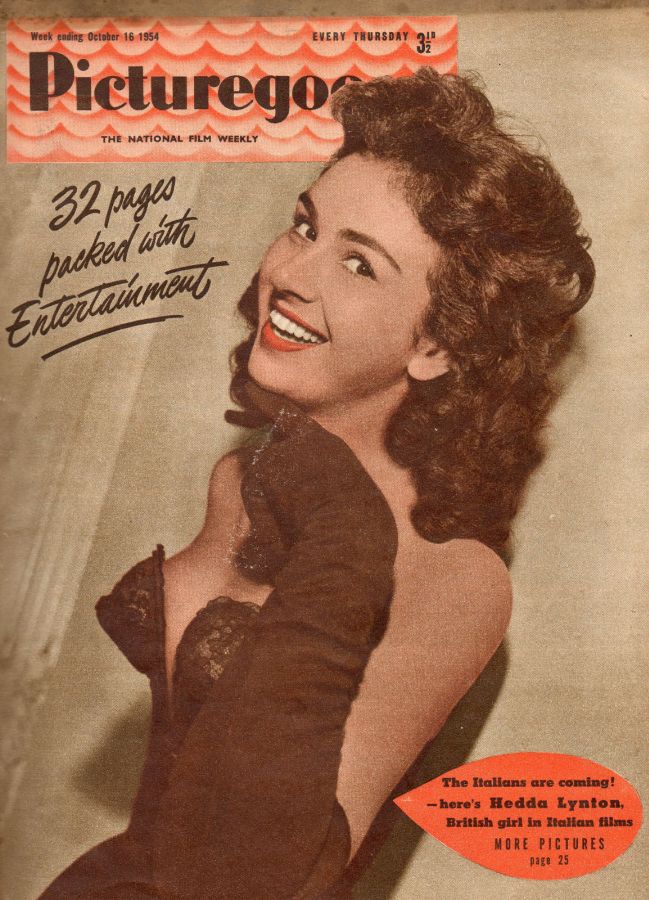 PICTUREGOER magazine side cover Issue 1015  Weekly 16 October 1954