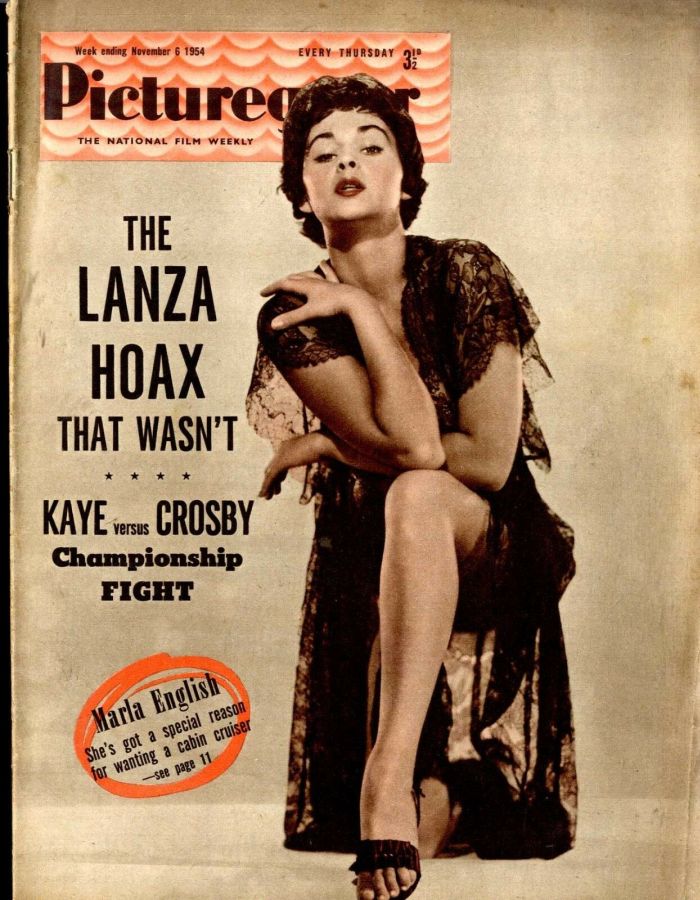 PICTUREGOER magazine side cover Issue 1018  Weekly 6 November 1954
