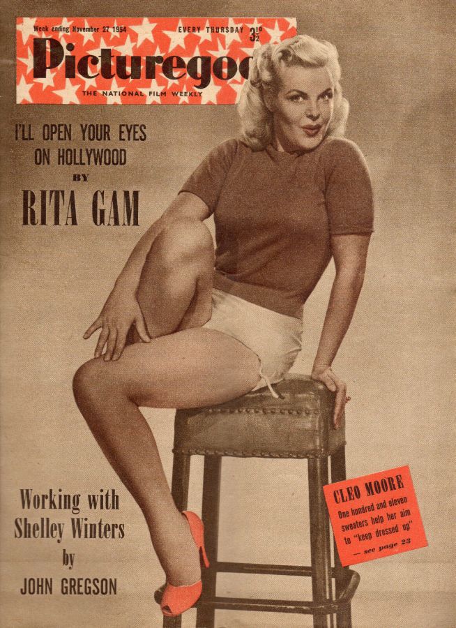 PICTUREGOER magazine side cover Issue 1021  Weekly 27 November 1954
