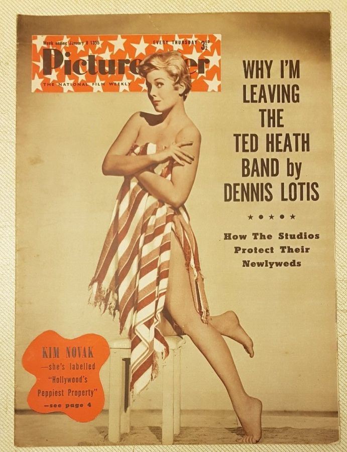 PICTUREGOER magazine side cover Issue 1027  Weekly 8 January 1955