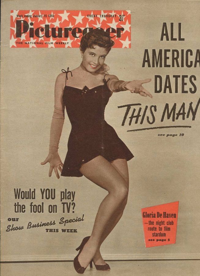 PICTUREGOER magazine side cover Issue 1028  Weekly 15 January 1955