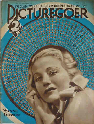 PICTUREGOER magazine side cover Issue 103  Weekly 13 May 1933