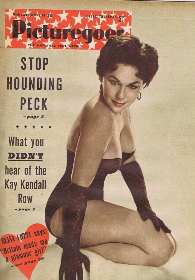 PICTUREGOER magazine side cover Issue 1030  Weekly 29 January 1955