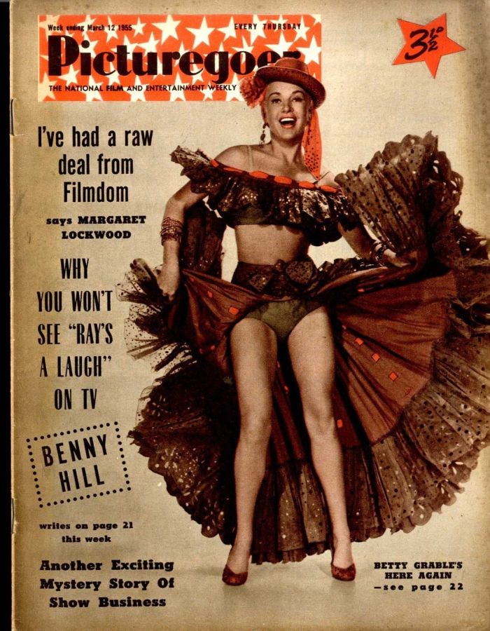 PICTUREGOER magazine side cover Issue 1036  Weekly 12 March 1955