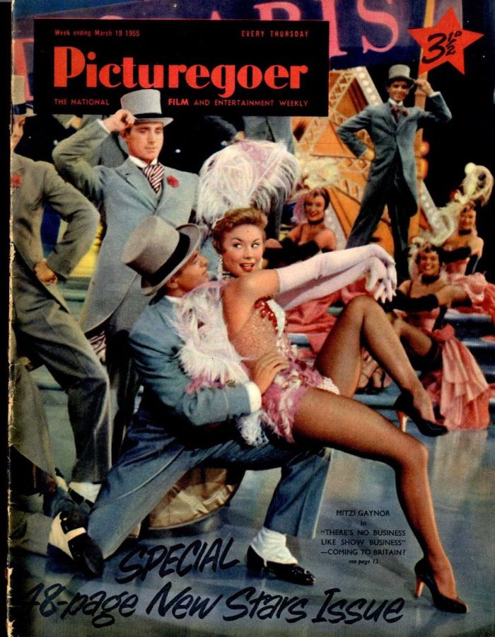 PICTUREGOER magazine side cover Issue 1037  Weekly 19 March 1955