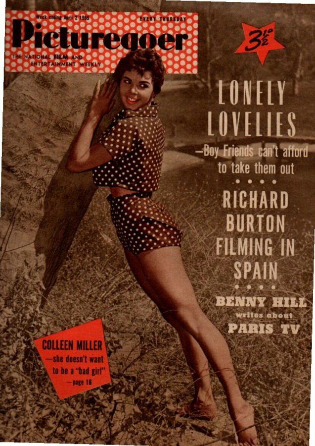 PICTUREGOER magazine side cover Issue 1039  Weekly 2 April 1955