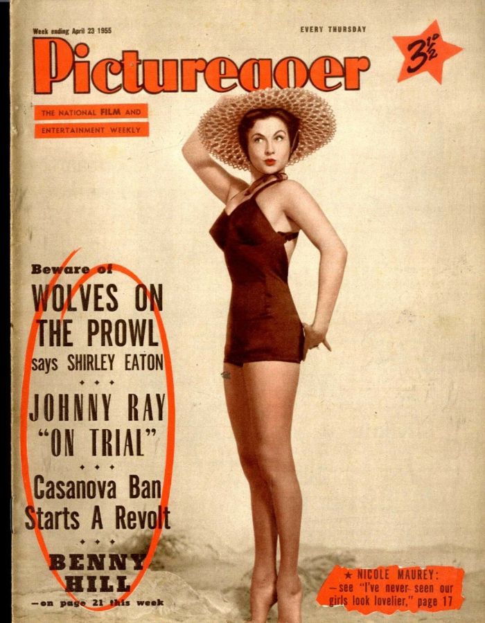 PICTUREGOER magazine side cover Issue 1042  Weekly 23 April 1955