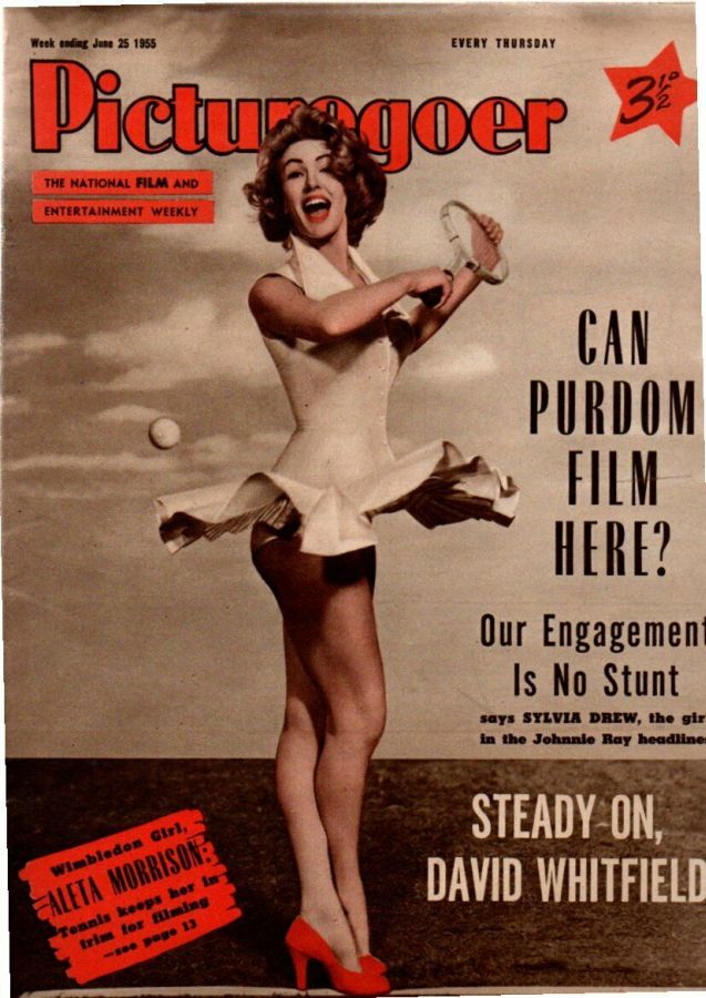 PICTUREGOER magazine side cover Issue 1051  Weekly 25 June 1955