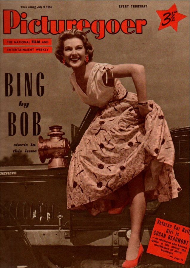 PICTUREGOER magazine side cover Issue 1053  Weekly 9 July 1955