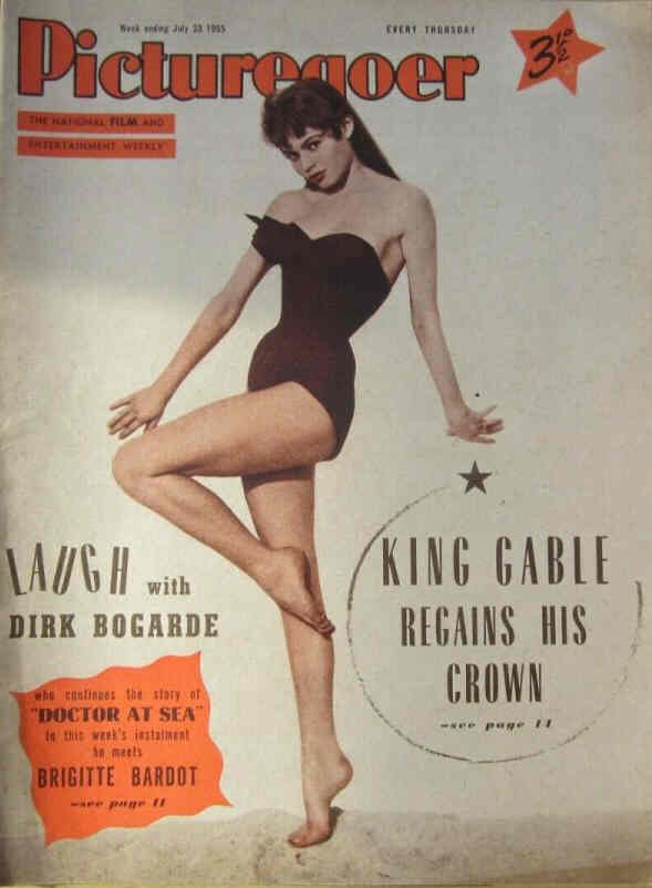 PICTUREGOER magazine side cover Issue 1055  Weekly 23 July 1955