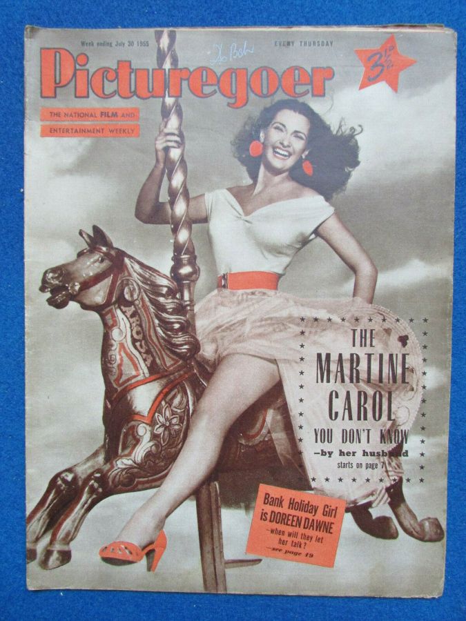 PICTUREGOER magazine side cover Issue 1056  Weekly 30 July 1955