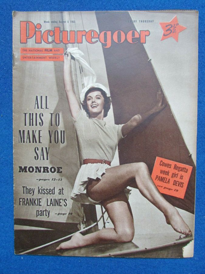 PICTUREGOER magazine side cover Issue 1057  Weekly 6 August 1955