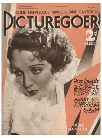 PICTUREGOER magazine side cover Issue 106  Weekly 3 June 1933