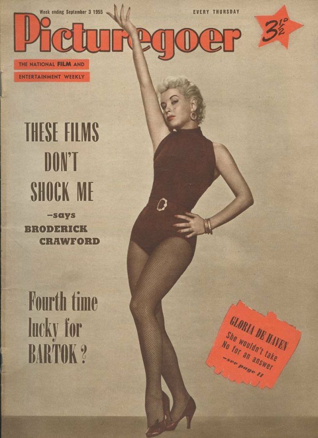 PICTUREGOER magazine side cover Issue 1061  Weekly 3 September 1955