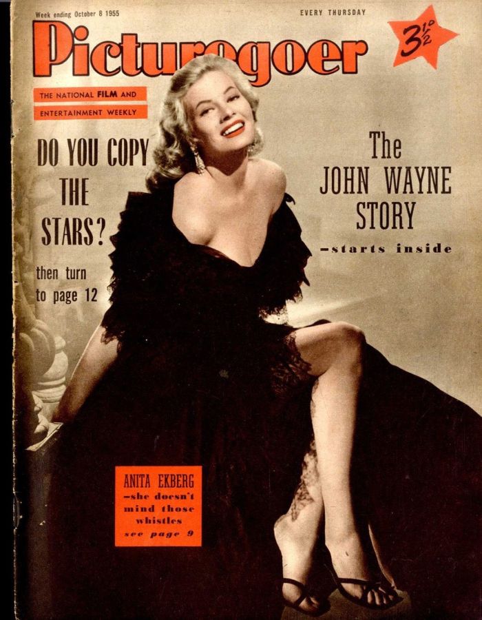PICTUREGOER magazine side cover Issue 1066  Weekly 8 October 1955