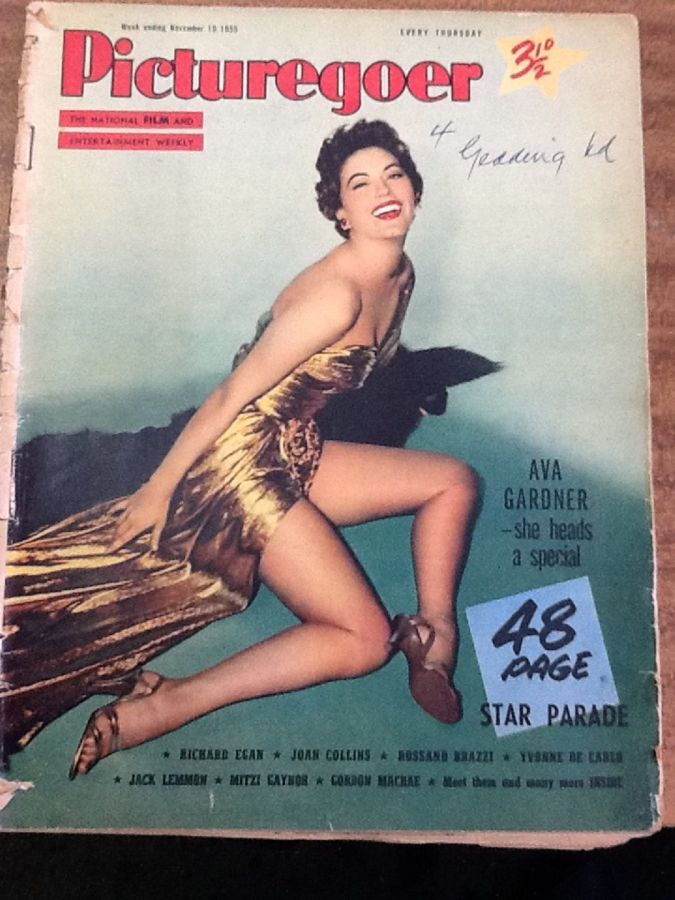 PICTUREGOER magazine side cover Issue 1072  Weekly 19 November 1955