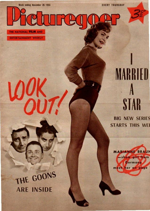 PICTUREGOER magazine side cover Issue 1073  Weekly 26 November 1955