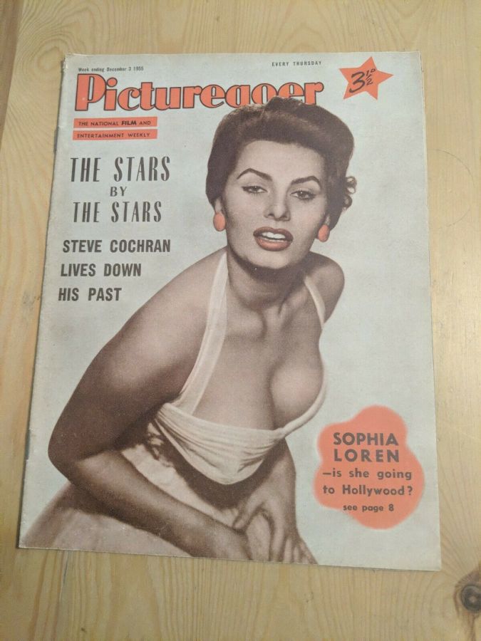 PICTUREGOER magazine side cover Issue 1074  Weekly 3 December 1955