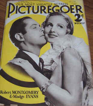 PICTUREGOER magazine side cover Issue 108  Weekly 17 June 1933