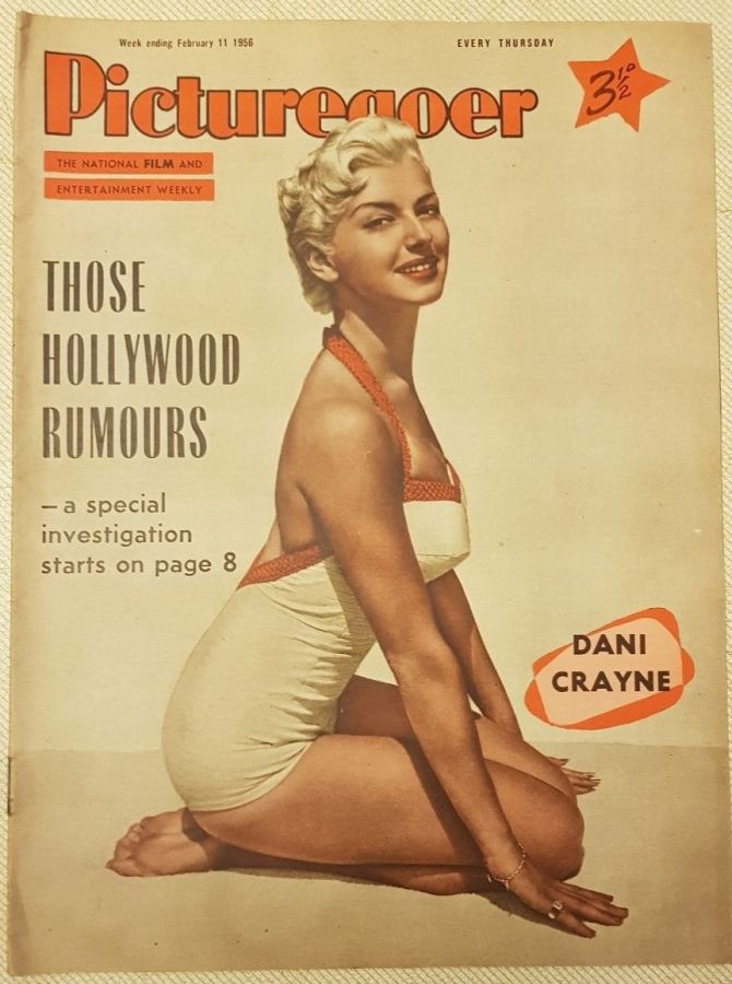 PICTUREGOER magazine side cover Issue 1084  Weekly 11 February 1956