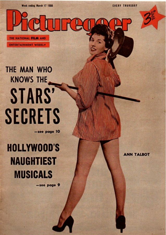 PICTUREGOER magazine side cover Issue 1089  Weekly 17 March 1956
