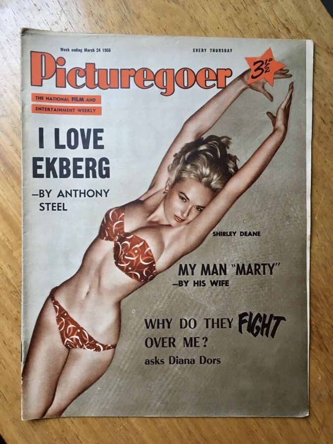 PICTUREGOER magazine side cover Issue 1090  Weekly 24 March 1956
