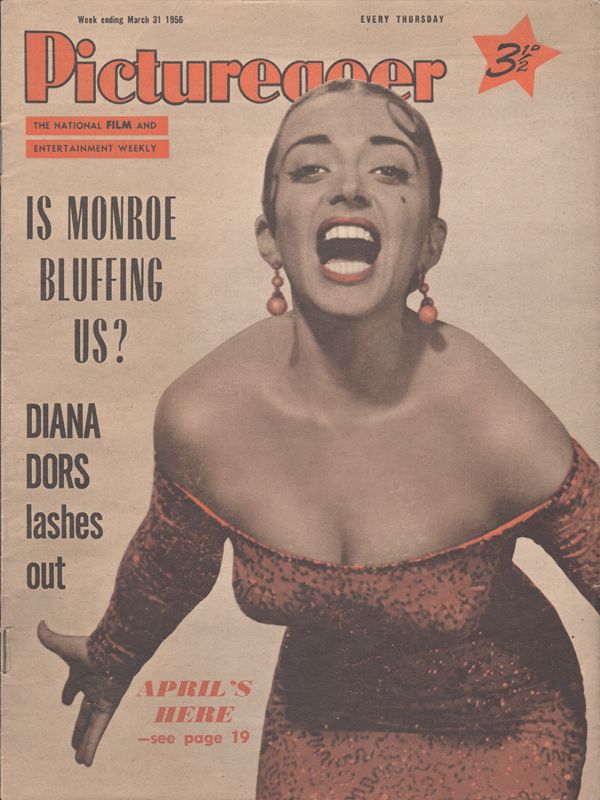 PICTUREGOER magazine side cover Issue 1091  Weekly 31 March 1956